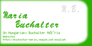 maria buchalter business card